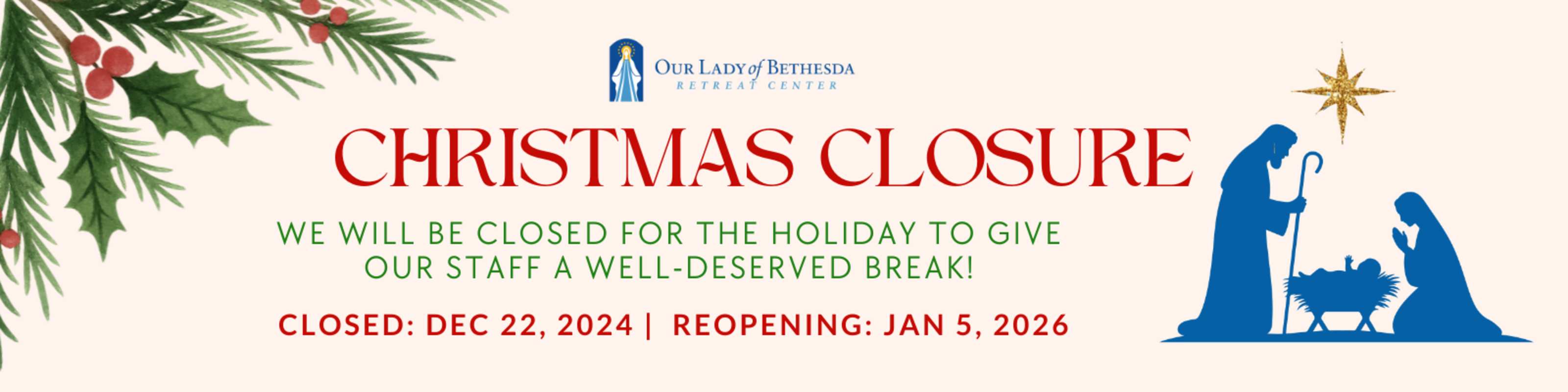 Closed For Christmas