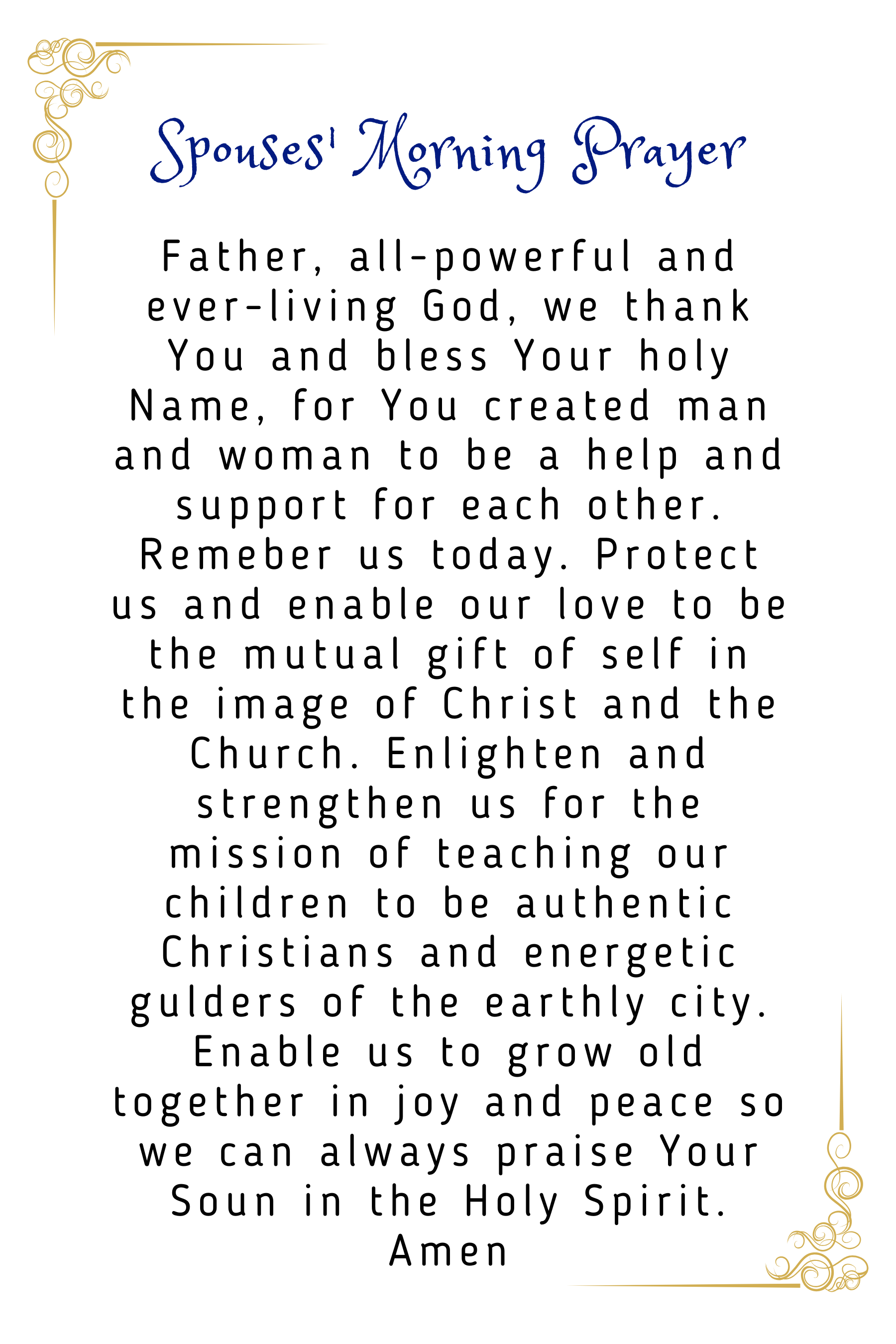 Spouses Prayer Card 2